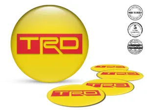 Toyota TRD Etiqueta Bombada Edición Calcomanías de Aro Alta Calidad